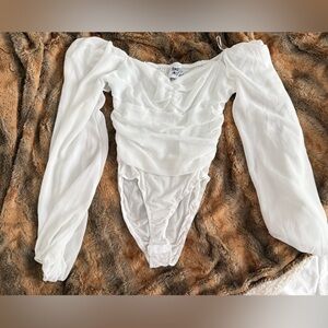 Princess Polly Puffy Sleeve White Bodysuit
